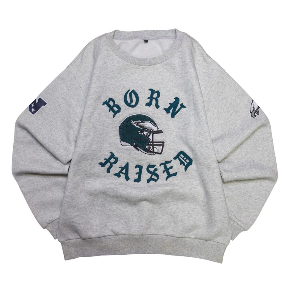 Born X Raised Philadelphia Eagles Unreleased Sample Crewneck Size L